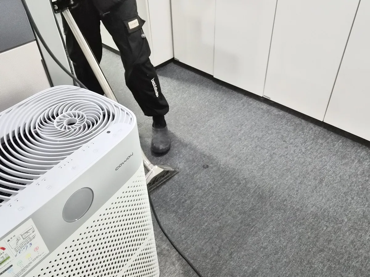 중구 선화동 사업장 로비·복도 카페트 바닥 위생청소 사례 - 행진크린